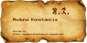 Moduna Konstancia névjegykártya